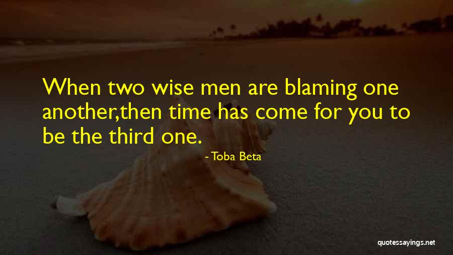 Blaming Myself Quotes By Toba Beta