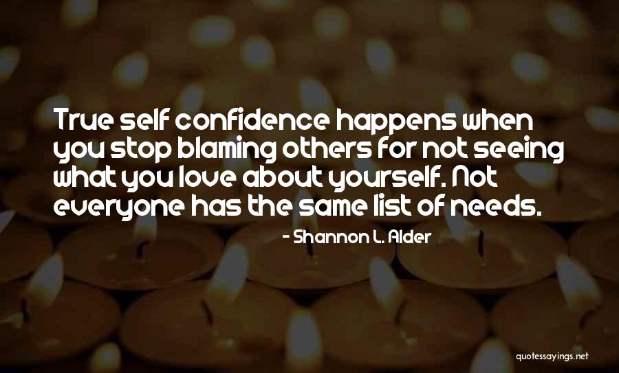 Blaming Self Quotes By Shannon L. Alder