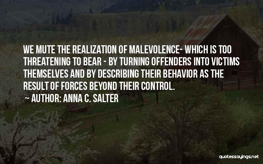 Blaming The Victim Quotes By Anna C. Salter