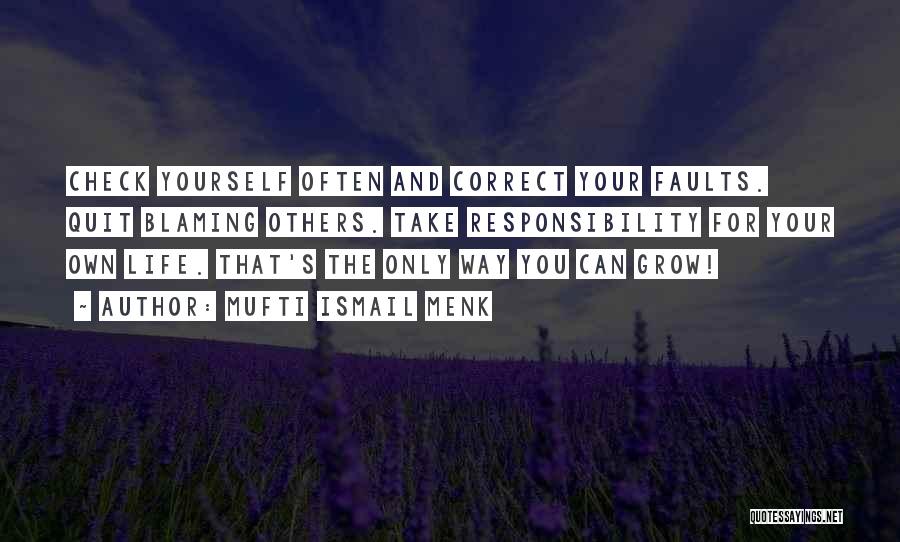 Blaming Yourself Quotes By Mufti Ismail Menk