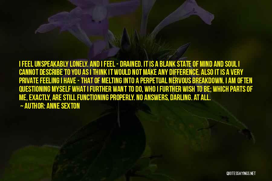 Blank Mind Quotes By Anne Sexton