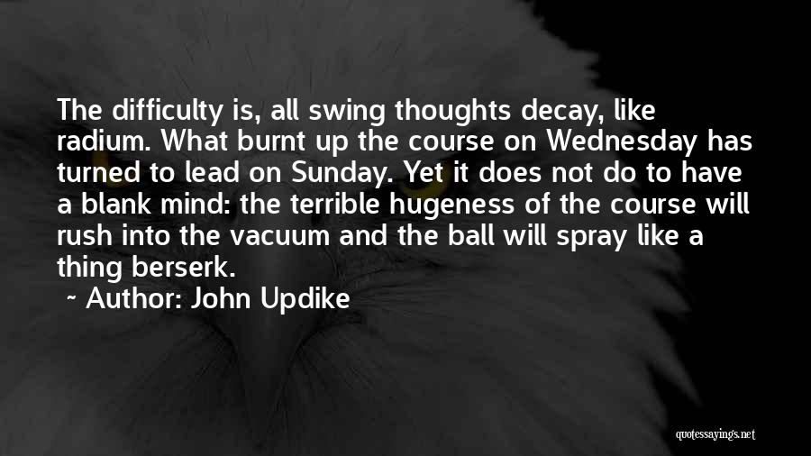 Blank Mind Quotes By John Updike