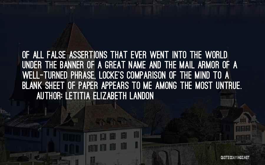 Blank Mind Quotes By Letitia Elizabeth Landon