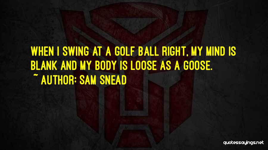 Blank Mind Quotes By Sam Snead