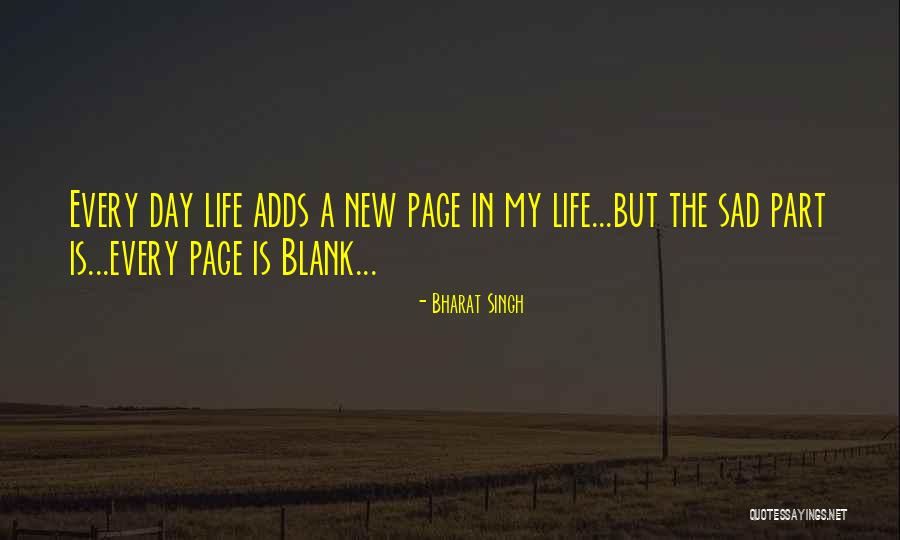 Blank Page Quotes By Bharat Singh