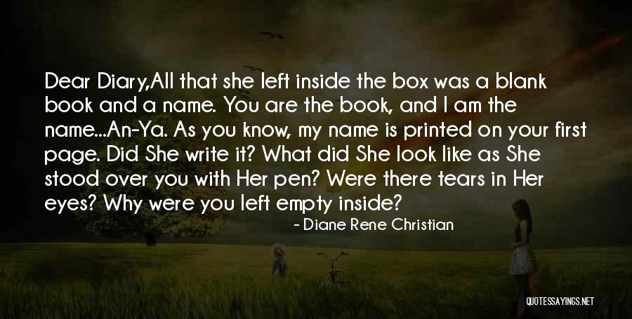 Blank Page Quotes By Diane Rene Christian