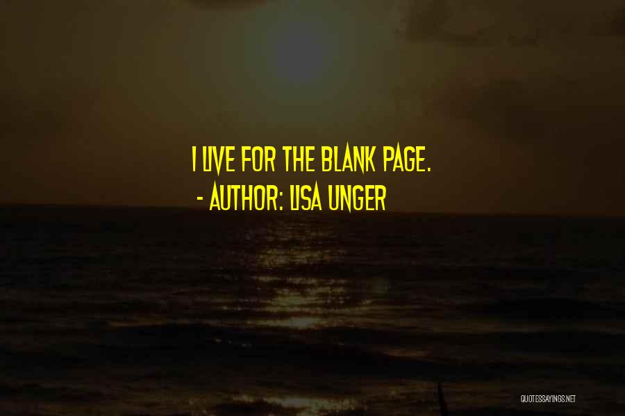 Blank Page Quotes By Lisa Unger