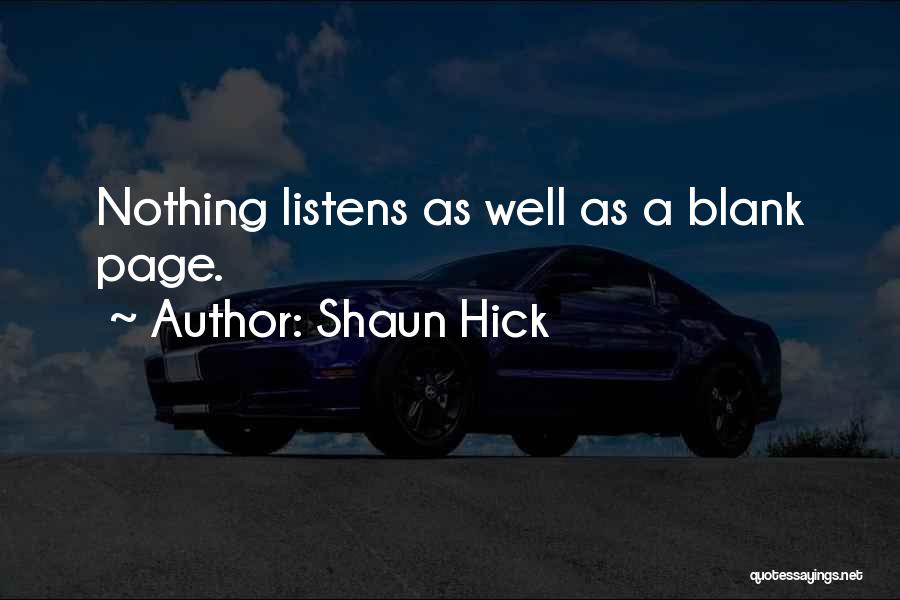 Blank Quotes By Shaun Hick