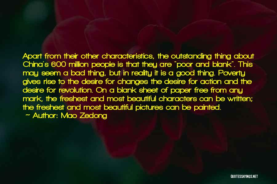 Blank Sheet Of Paper Quotes By Mao Zedong