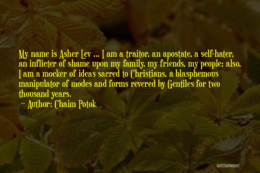 Blasphemous Quotes By Chaim Potok