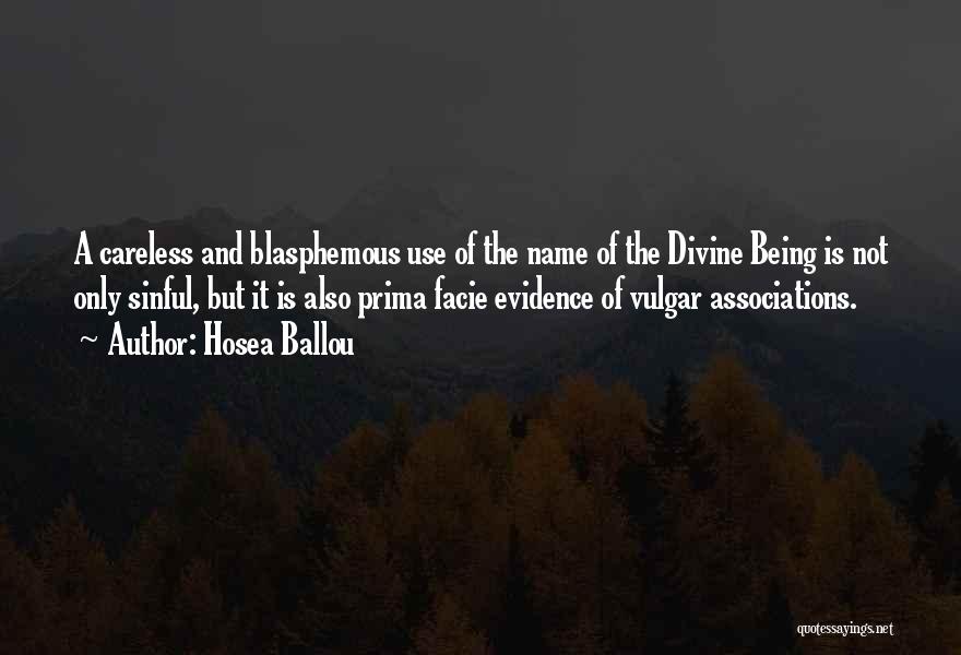 Blasphemous Quotes By Hosea Ballou
