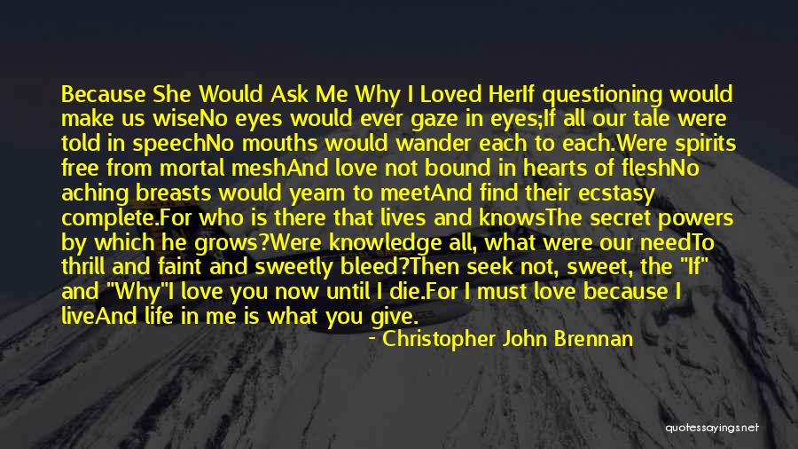 Bleed For Me Quotes By Christopher John Brennan