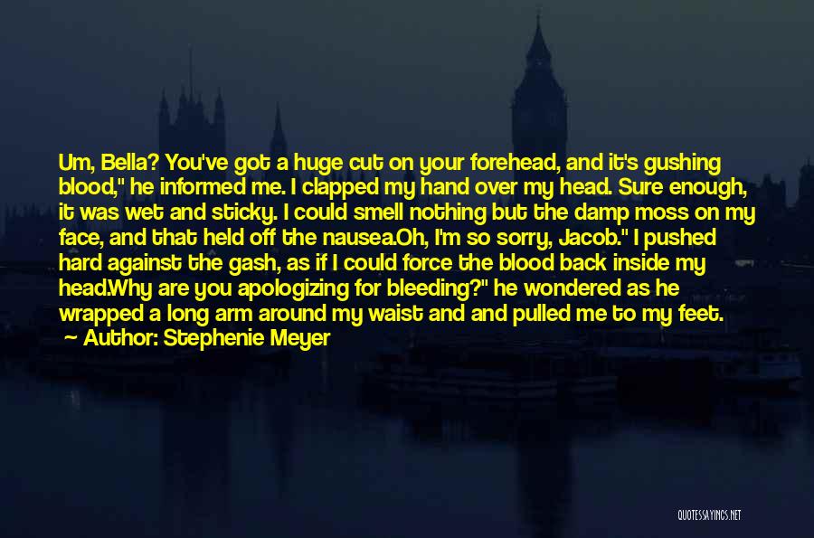 Bleeding Hand Quotes By Stephenie Meyer