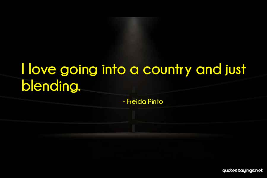 Blending Quotes By Freida Pinto Blending Quotes By Freida Pinto