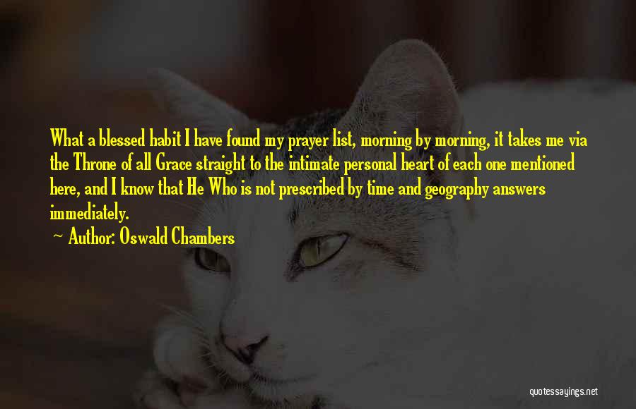 Blessed This Morning Quotes By Oswald Chambers