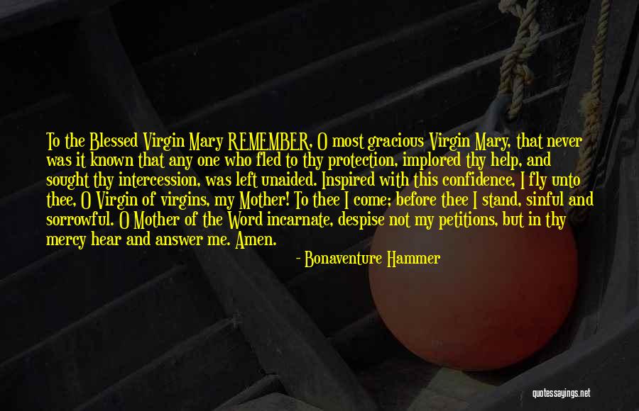 Blessed Virgin Mary Quotes By Bonaventure Hammer