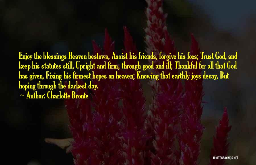 Blessing And Thankful Quotes By Charlotte Bronte