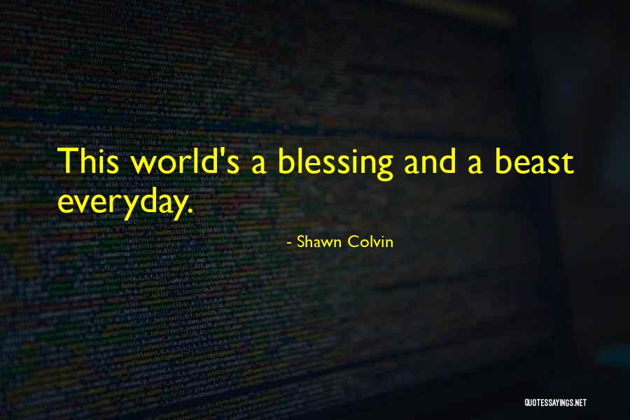 Blessing Everyday Quotes By Shawn Colvin Blessing Everyday Quotes By Shawn Colvin
