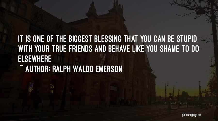 Blessing Friendship Quotes By Ralph Waldo Emerson