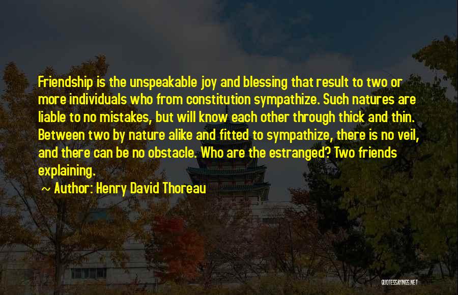Blessing Of Friendship Quotes By Henry David Thoreau