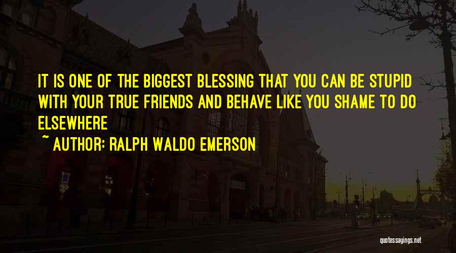 Blessing Of Friendship Quotes By Ralph Waldo Emerson