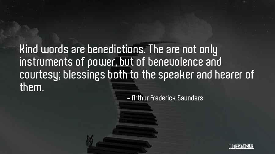 Blessing Words Quotes By Arthur Frederick Saunders Blessing Words Quotes By Arthur Frederick Saunders