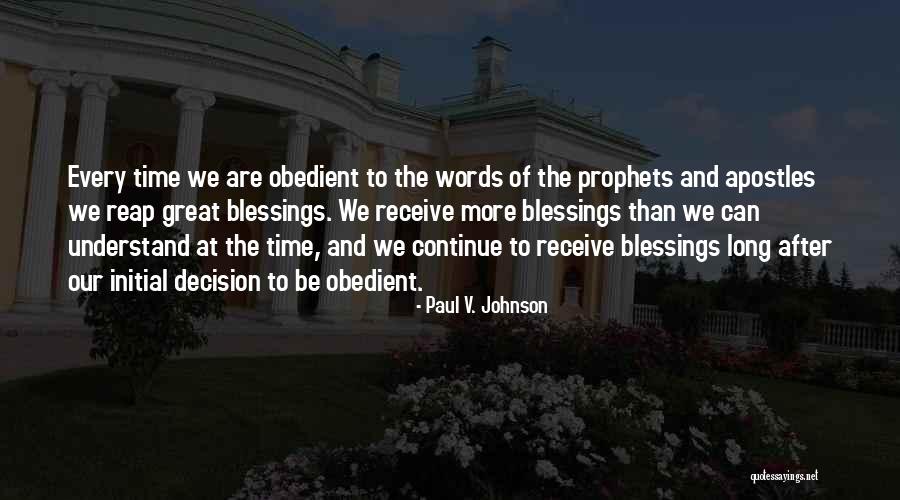 Blessings After Blessings Quotes By Paul V. Johnson Blessings After Blessings Quotes By Paul V. Johnson