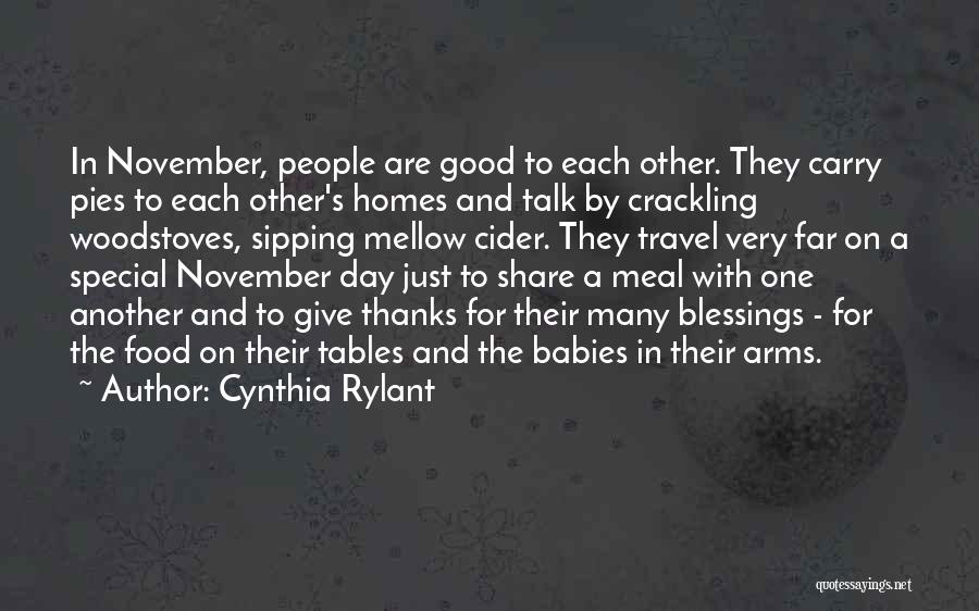 Blessings And Thanksgiving Quotes By Cynthia Rylant