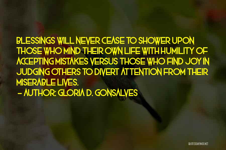 Blessings To Others Quotes By Gloria D. Gonsalves