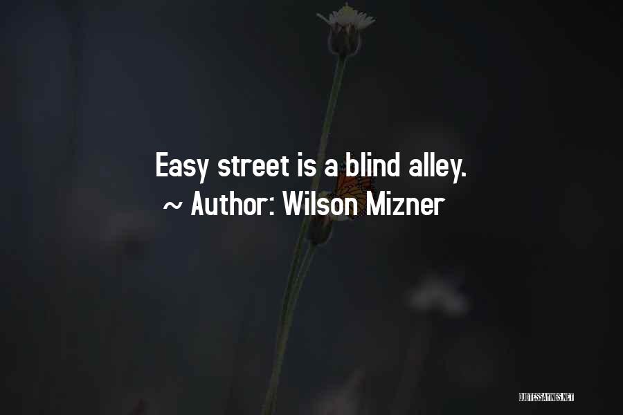 Blind Alley Quotes By Wilson Mizner