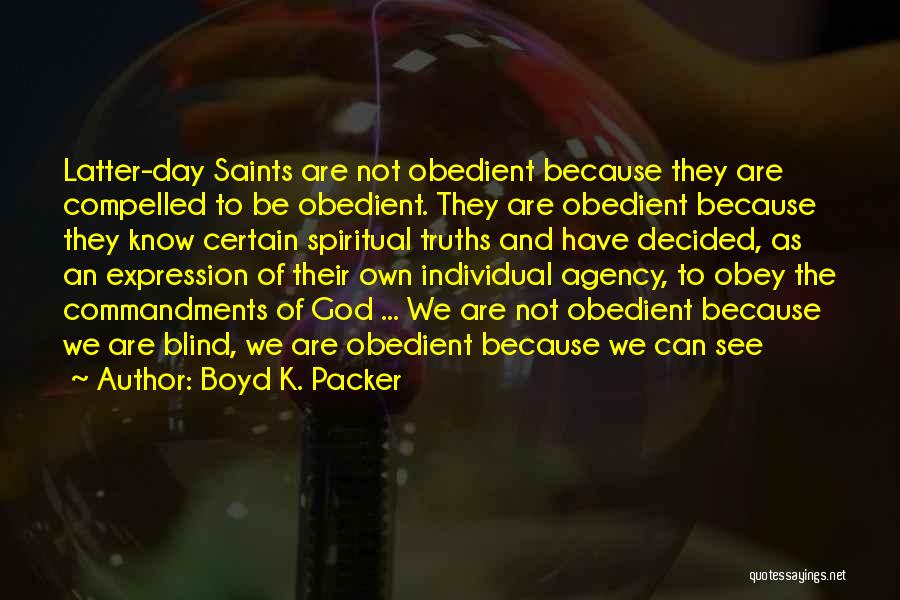 Blind Can See Quotes By Boyd K. Packer