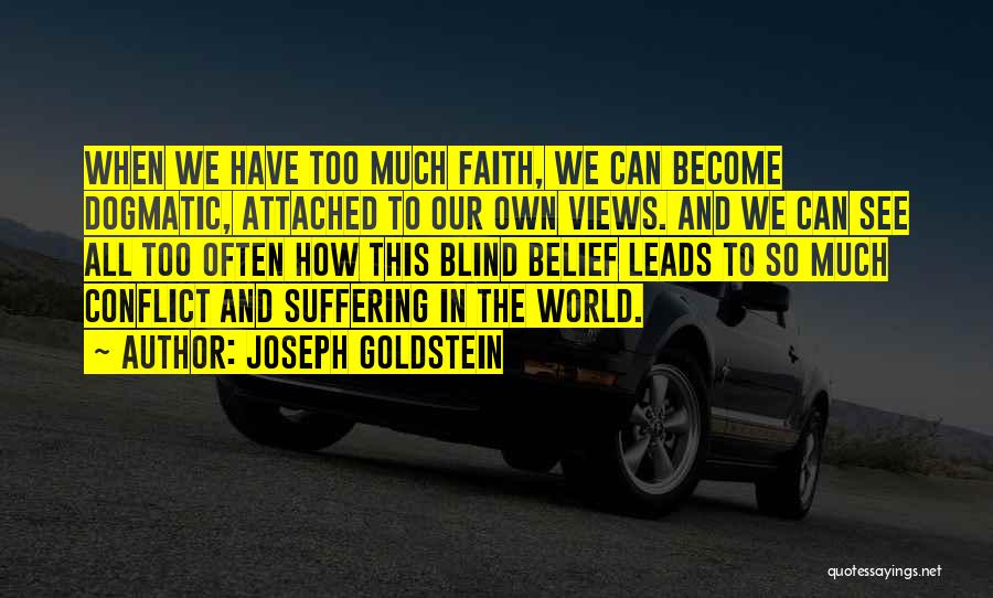 Blind To See Quotes By Joseph Goldstein