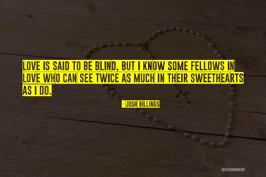 Blind To See Quotes By Josh Billings