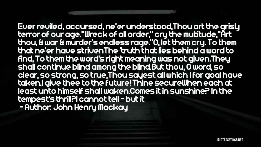 Blind To See The Truth Quotes By John Henry Mackay