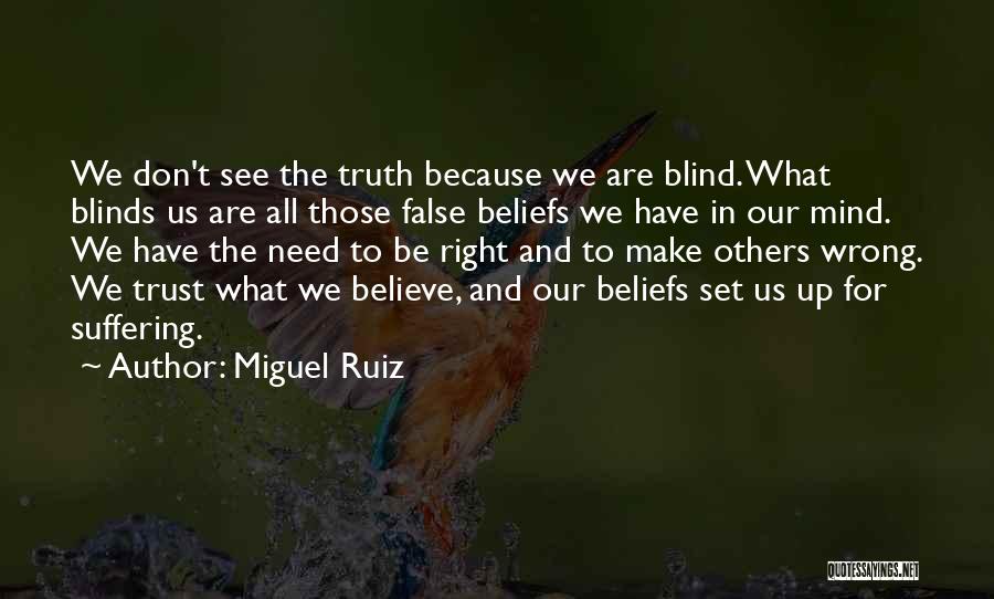 Blind To See The Truth Quotes By Miguel Ruiz