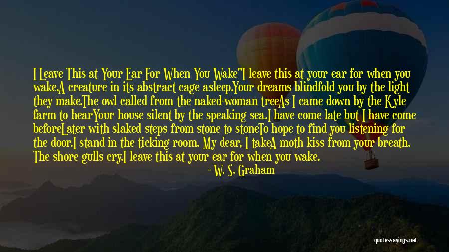 Blindfold Quotes By W. S. Graham Blindfold Quotes By W. S. Graham