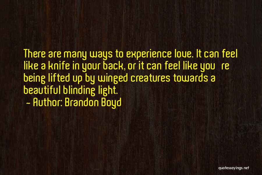 Blinding Love Quotes By Brandon Boyd