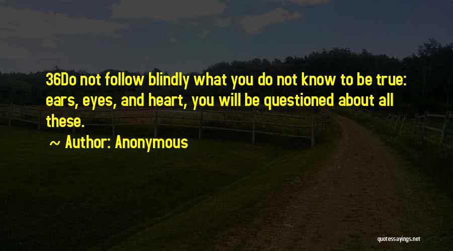 Blindly Follow Quotes By Anonymous