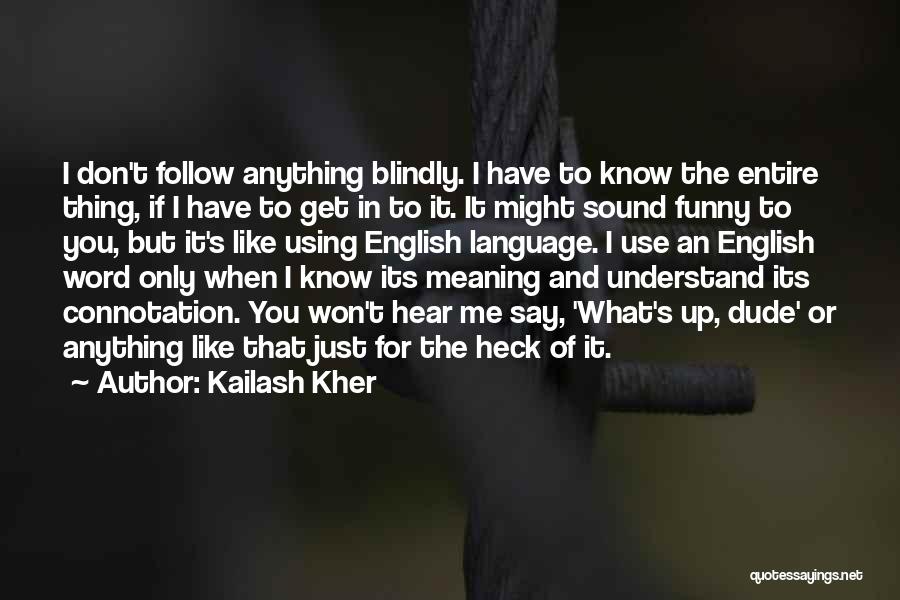 Blindly Follow Quotes By Kailash Kher