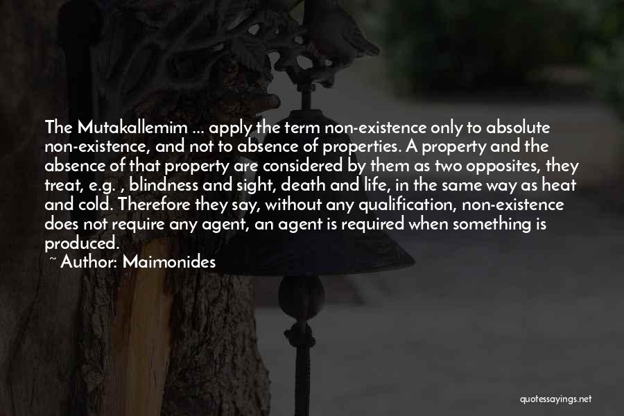 Blindness Vs Sight Quotes By Maimonides