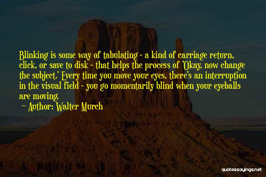 Blinking Eyes Quotes By Walter Murch