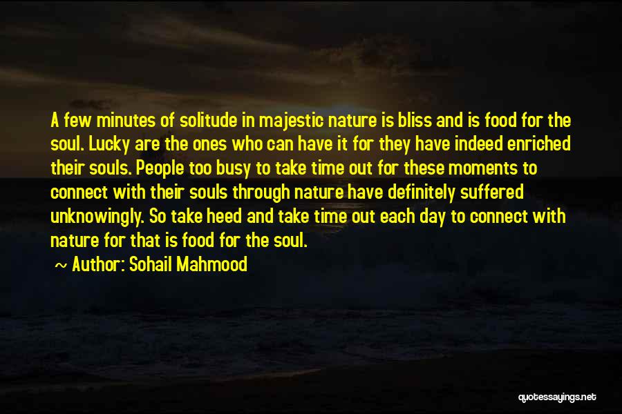 Bliss Of The Soul Quotes By Sohail Mahmood