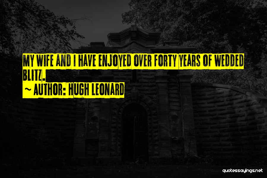 Blitz Quotes By Hugh Leonard