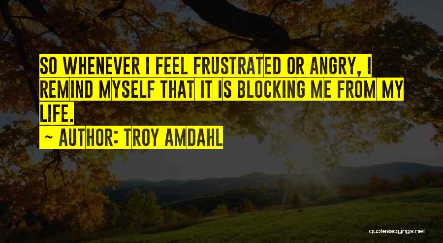 Blocking Me Quotes By Troy Amdahl