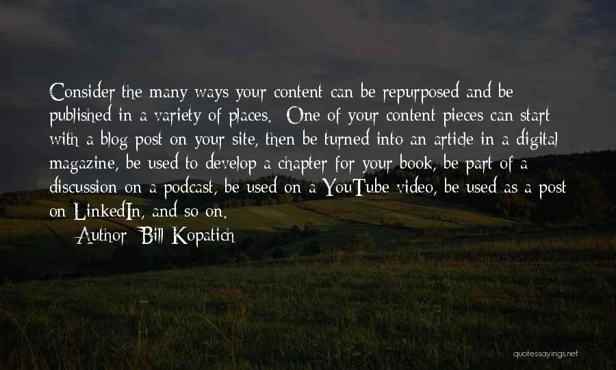 Blog On Quotes By Bill Kopatich