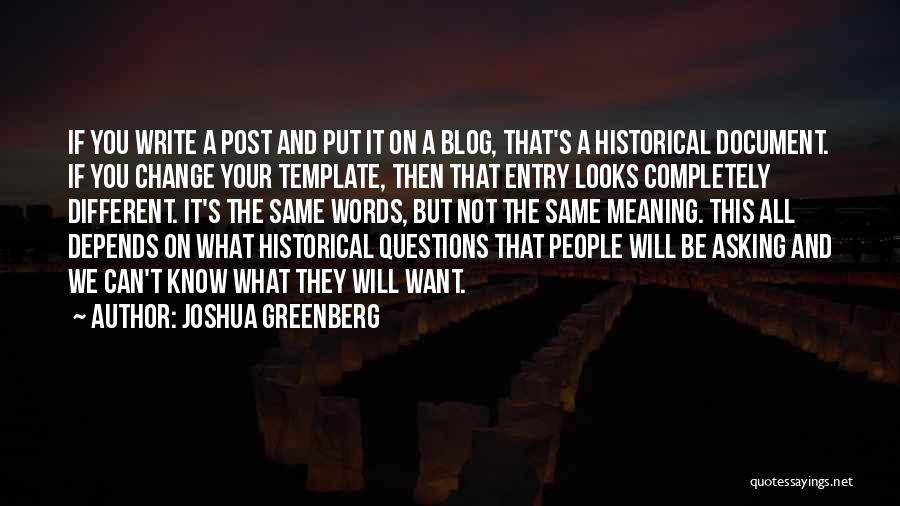 Blog On Quotes By Joshua Greenberg