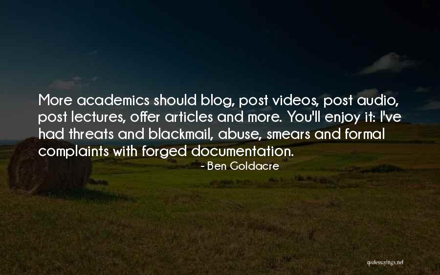 Blog Post Quotes By Ben Goldacre Blog Post Quotes By Ben Goldacre
