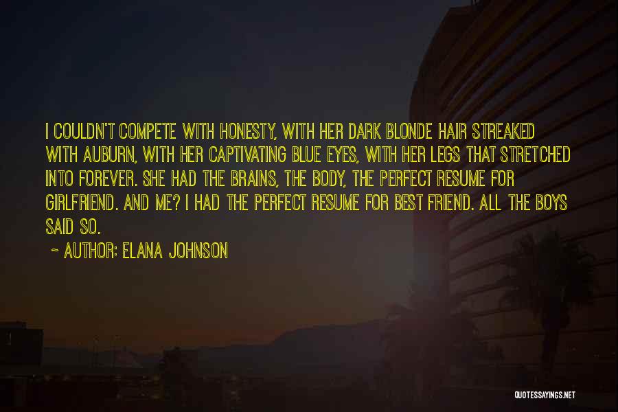 Blonde Hair Blue Eyes Quotes By Elana Johnson