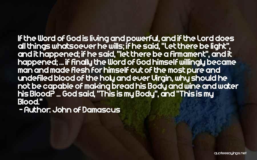 Blood And Wine Quotes By John Of Damascus