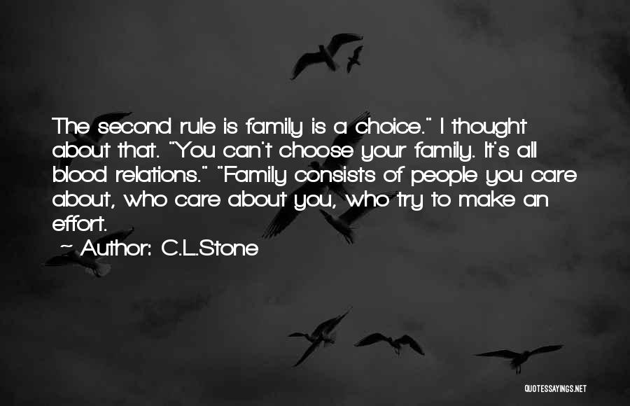 Blood Family Quotes By C.L.Stone